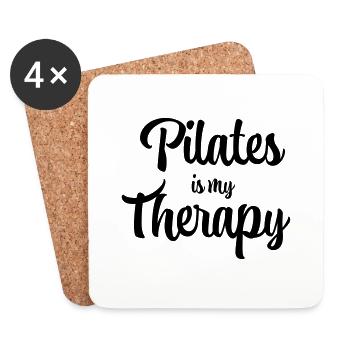 Le Pilates est ma thérapie - Dessous de verre (lot de 4) - blanc - Devant
