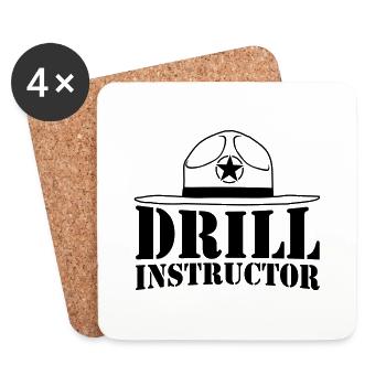 Sheriff Drill Instructor - Untersetzer (4er-Set) - Weiß - Vorne