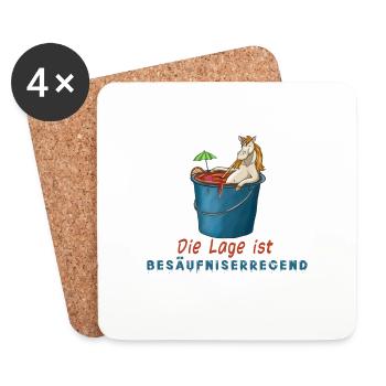 Besäufniserregend - Untersetzer (4er-Set) - Weiß - Vorne
