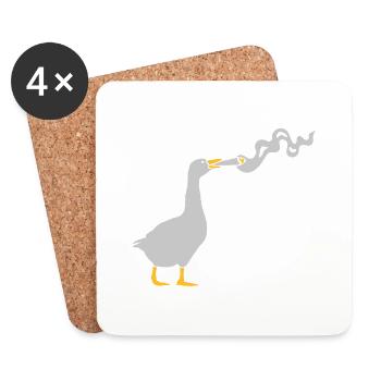 Joint Kiffer Gans - Untersetzer (4er-Set) - Weiß - Vorne