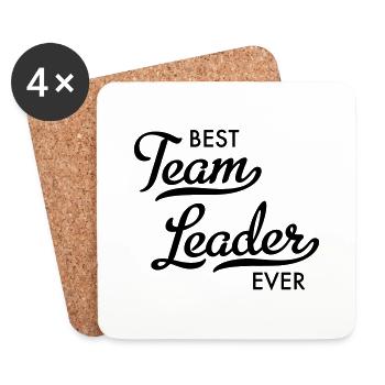 best team leader - Untersetzer (4er-Set) - Weiß - Vorne