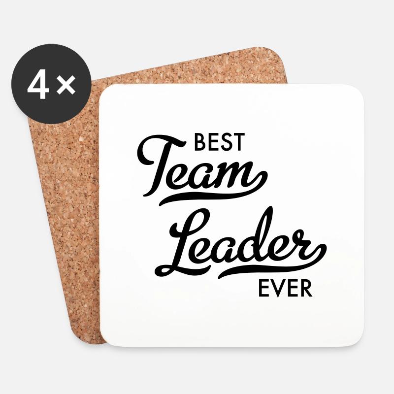 best team leader - Untersetzer (4er-Set) - Weiß