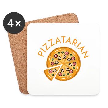 pizzatarian - Untersetzer (4er-Set) - Weiß - Vorne