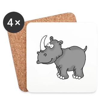 Rhino 2 - Dessous de verre (lot de 4) - blanc - Devant