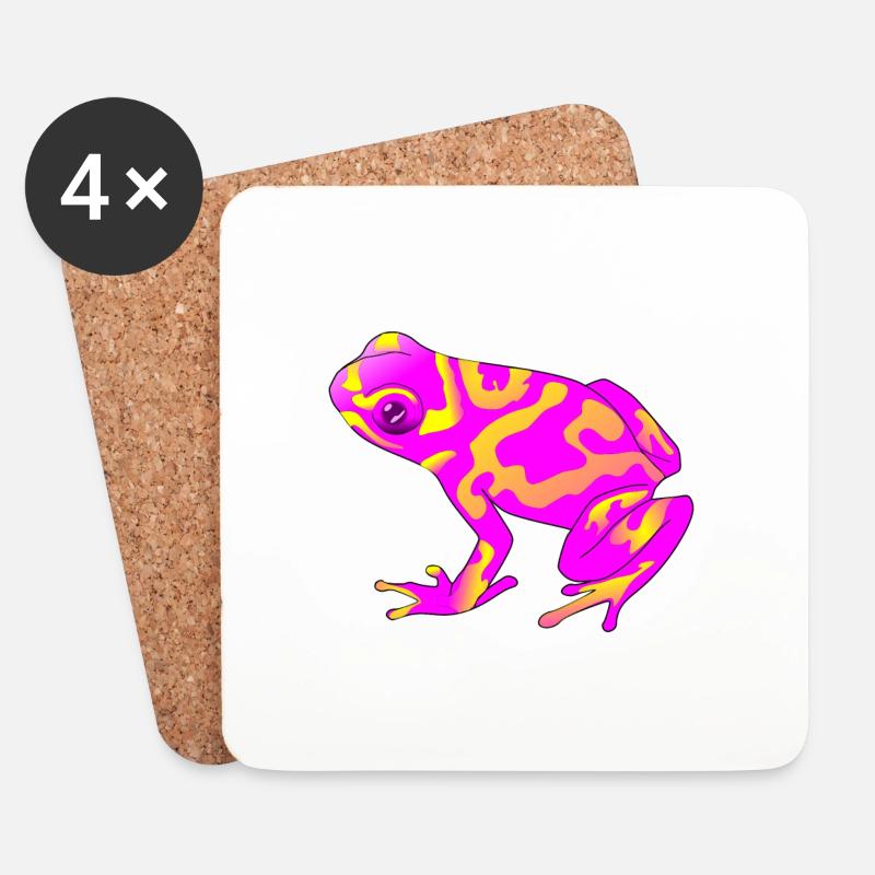 frog - Coasters (set of 4) - white