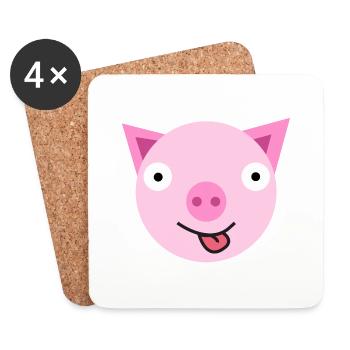 piggy - Untersetzer (4er-Set) - Weiß - Vorne