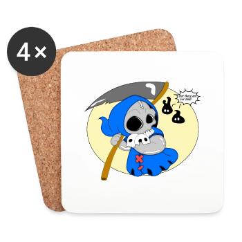 Reaper Skull - Coasters (set of 4) - white - Front