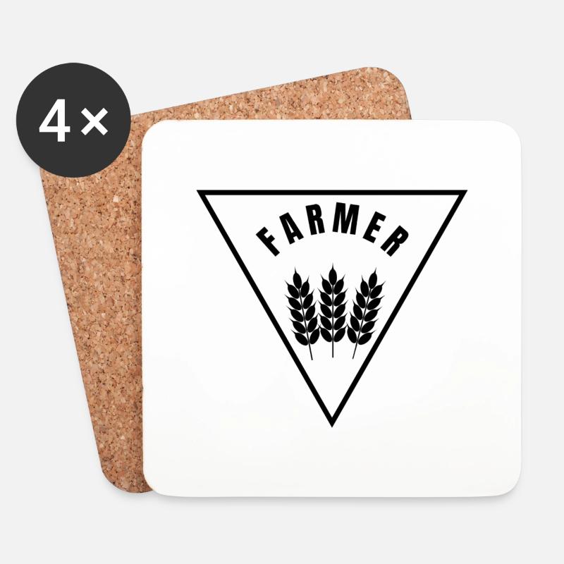 Collection Farmer - Beruf - Untersetzer (4er-Set) - Weiß