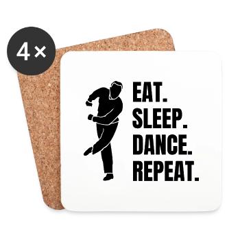 Dancer Gift Dance Hobby Sport Dance Sport - Coasters (set of 4) - white - Front
