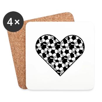 Footballer Football Football Player Football coach - Coasters (set of 4) - white - Front