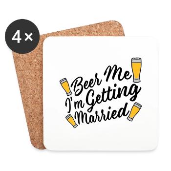Beer Me Getting Married - Coasters (set of 4) - white - Front