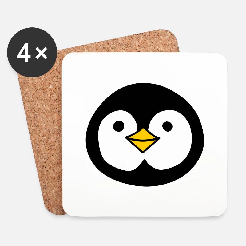 Cute penguin - Untersetzer (4er-Set) - Weiß