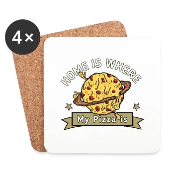 Pizza - Order Pizza - Coasters (set of 4) - white - Front