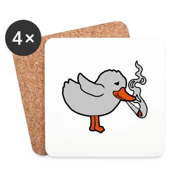 Joint Smoking Chick Weed - Coasters (set of 4) - white - Front