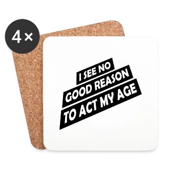 to act my age - Coasters (set of 4) - white - Front