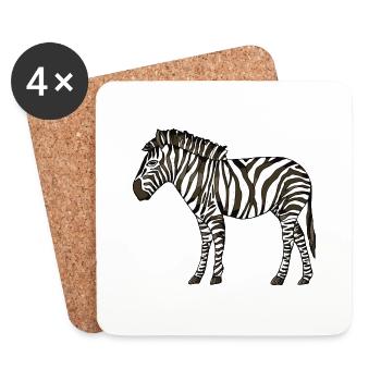 Zebra - Coasters (set of 4) - white - Front