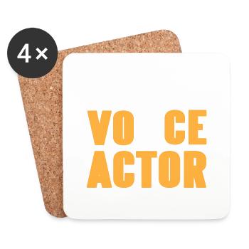 Voice Actor Awesome Designs T-Shirt Present Gift - Untersetzer (4er-Set) - Weiß - Vorne