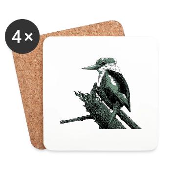 Eisvogel - Untersetzer (4er-Set) - Weiß - Vorne