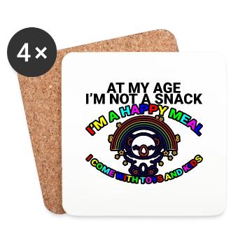 At My Age I'm Not A Snack, I'm A Happy Meal 2 - Untersetzer (4er-Set) - Weiß - Vorne