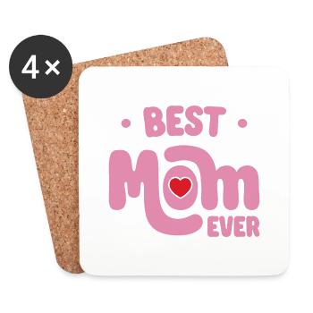 Beste Mutter aller Zeiten - Untersetzer (4er-Set) - Weiß - Vorne