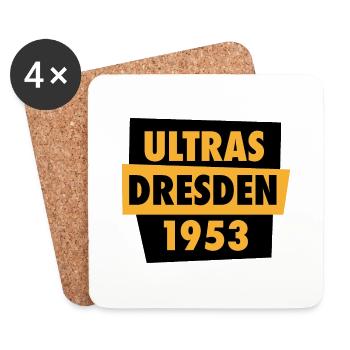 Ultras - Dresden - 1953 - Sachsen - Untersetzer (4er-Set) - Weiß - Vorne