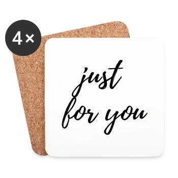 Just for you - Coasters (set of 4) - white - Front
