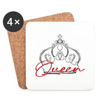 Queen - Coasters (set of 4) - white - Front