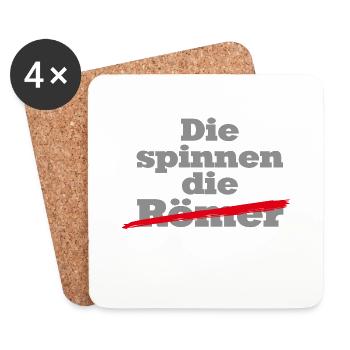 Die spinnen die Politiker weiss - Untersetzer (4er-Set) - Weiß - Vorne