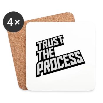 trust the process Quote - Coasters (set of 4) - white - Front