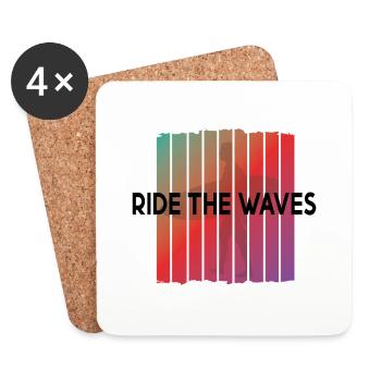 Surfing Surfboard Surfer Geschenksidee - Untersetzer (4er-Set) - Weiß - Vorne