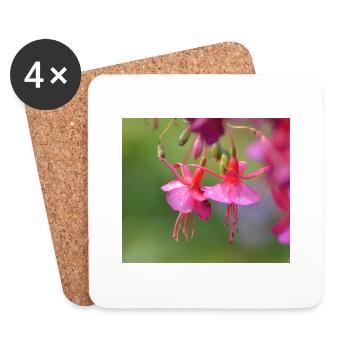 rosa blume - Untersetzer (4er-Set) - Weiß - Vorne