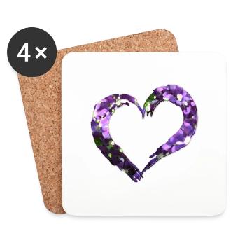 Heart - Coasters (set of 4) - white - Front