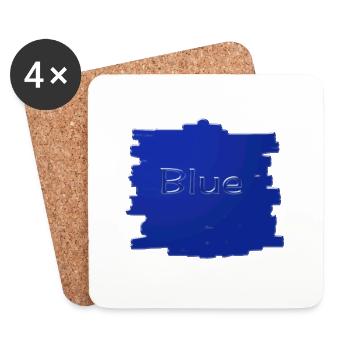 Blue - Untersetzer (4er-Set) - Weiß - Vorne