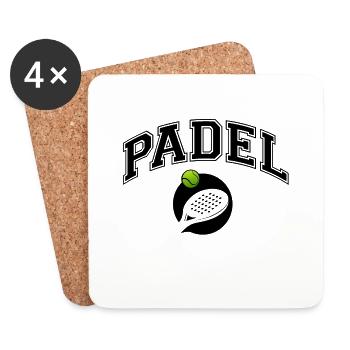 Padel - Gift for padel players - Coasters (set of 4) - white - Front