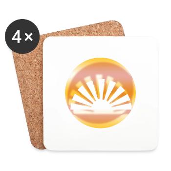 Lever du soleil - Dessous de verre (lot de 4) - blanc - Devant