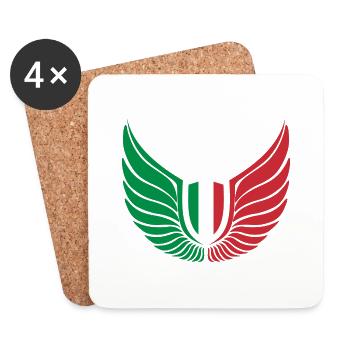 Logo de l’Italie - Dessous de verre (lot de 4) - blanc - Devant