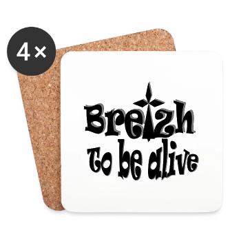 Breizh to be alive - Coasters (set of 4) - white - Front