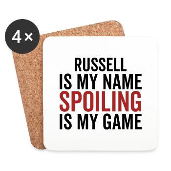 Russel ist mein Name Verderben ist mein Spiel - Untersetzer (4er-Set) - Weiß - Vorne