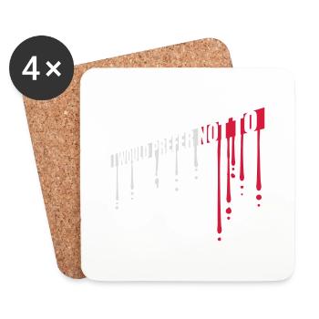 I prefer not to - Coasters (set of 4) - white - Front