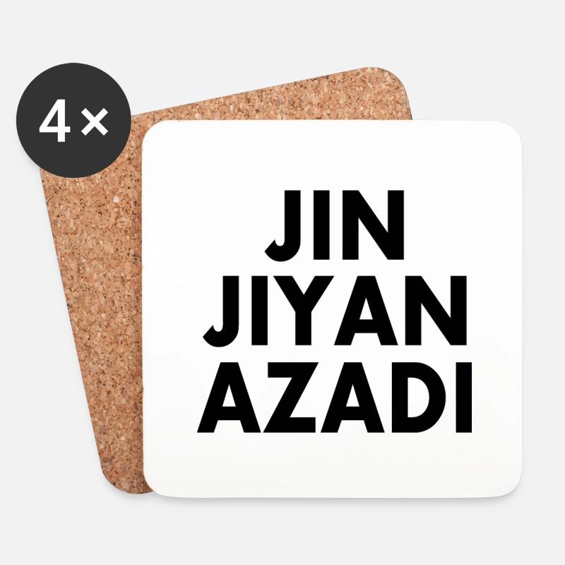 jin jiyan azadi - Untersetzer (4er-Set) - Weiß