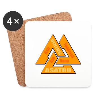 Odins Valknut - Untersetzer (4er-Set) - Weiß - Vorne
