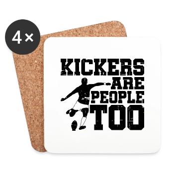 Kickers Are People Too 10 - Coasters (set of 4) - white - Front