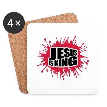 jesus is king quote - Coasters (set of 4) - white - Front