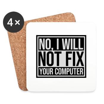 not fix your computer - Coasters (set of 4) - white - Front