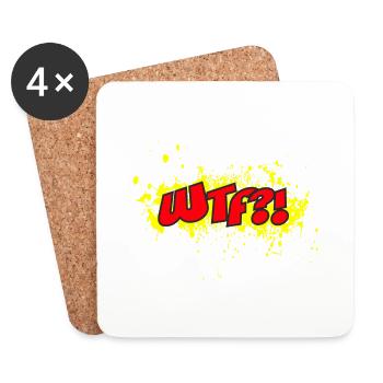 WTF - Untersetzer (4er-Set) - Weiß - Vorne