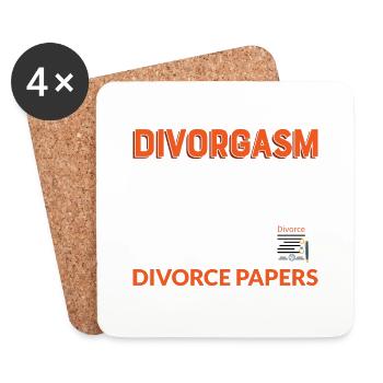 Divorgasm Divorcee Ex-Wife Men Women - Coasters (set of 4) - white - Front