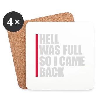 hell was full Zitat - Untersetzer (4er-Set) - Weiß - Vorne
