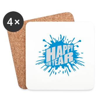 happy new year Zitat - Untersetzer (4er-Set) - Weiß - Vorne