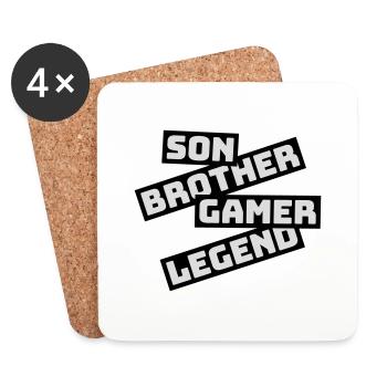 son brother gamer legend - Untersetzer (4er-Set) - Weiß - Vorne