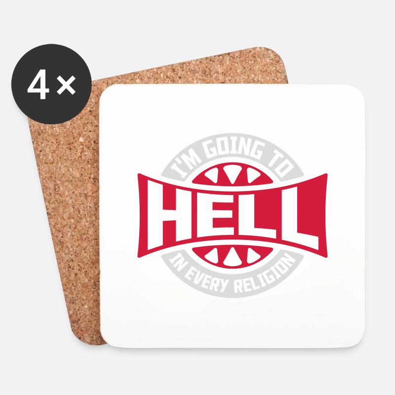 im going to hell - Untersetzer (4er-Set) - Weiß